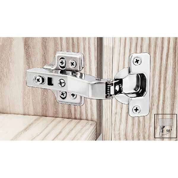 45° Stainless Steel Clip-on, Soft-closing Concealed Hinge (206624)