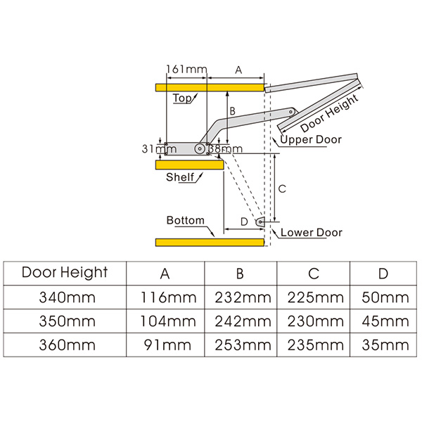 Bi-Fold Lift Support (109203)