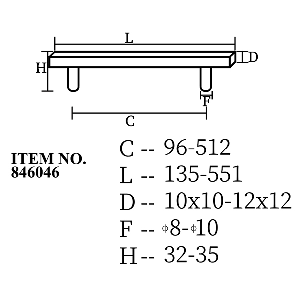 Stainless Steel Furniture Handle (846-P11)
