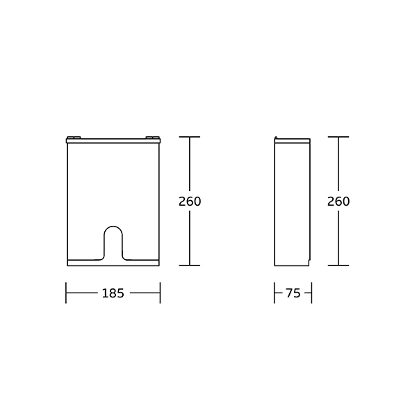 Surface Mount C-Fold/Multifold Paper Towel Dispenser(WT8801)
