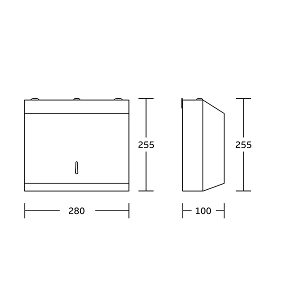Surface Mount Singlefold Paper Towel Dispenser(WT8802)
